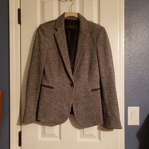 Zara Basic Grey Tweed Blazer Size Small